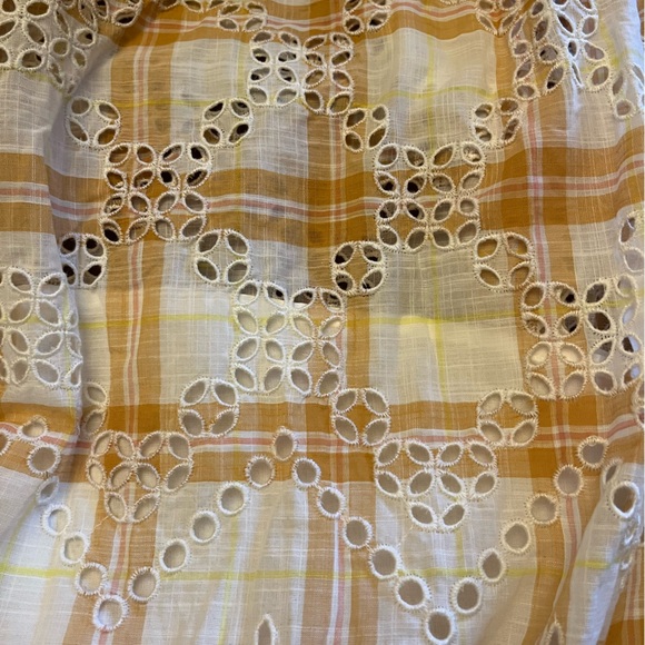 Anthropologie Puff-Sleeve Eyelet Midi Dress - Picture 6 of 6